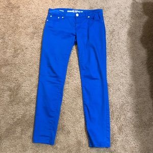 Cobalt blue skinny jeans